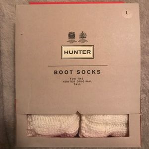 Original Six- Stitch Cable White Tall Boot Socks